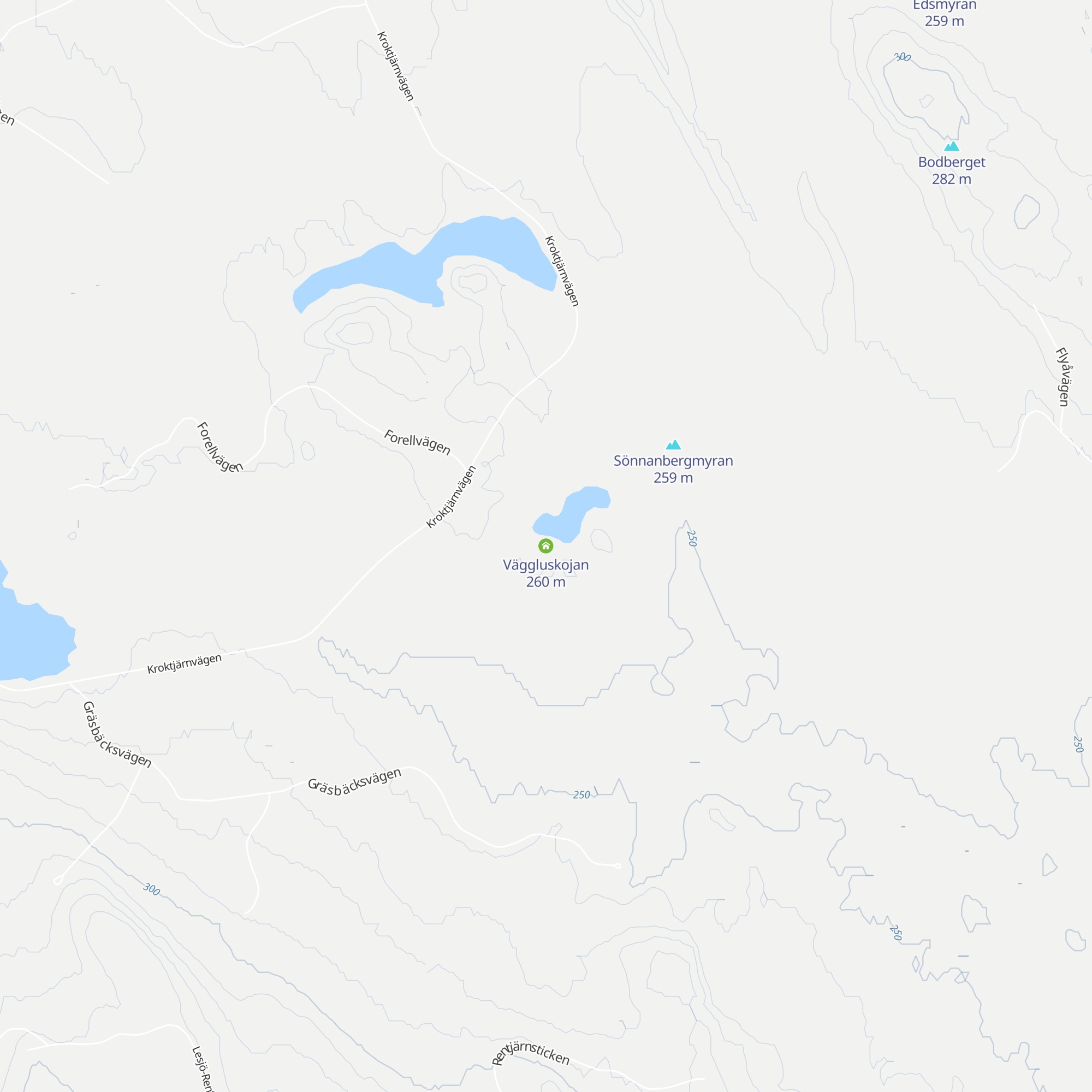 Väggluskojan map