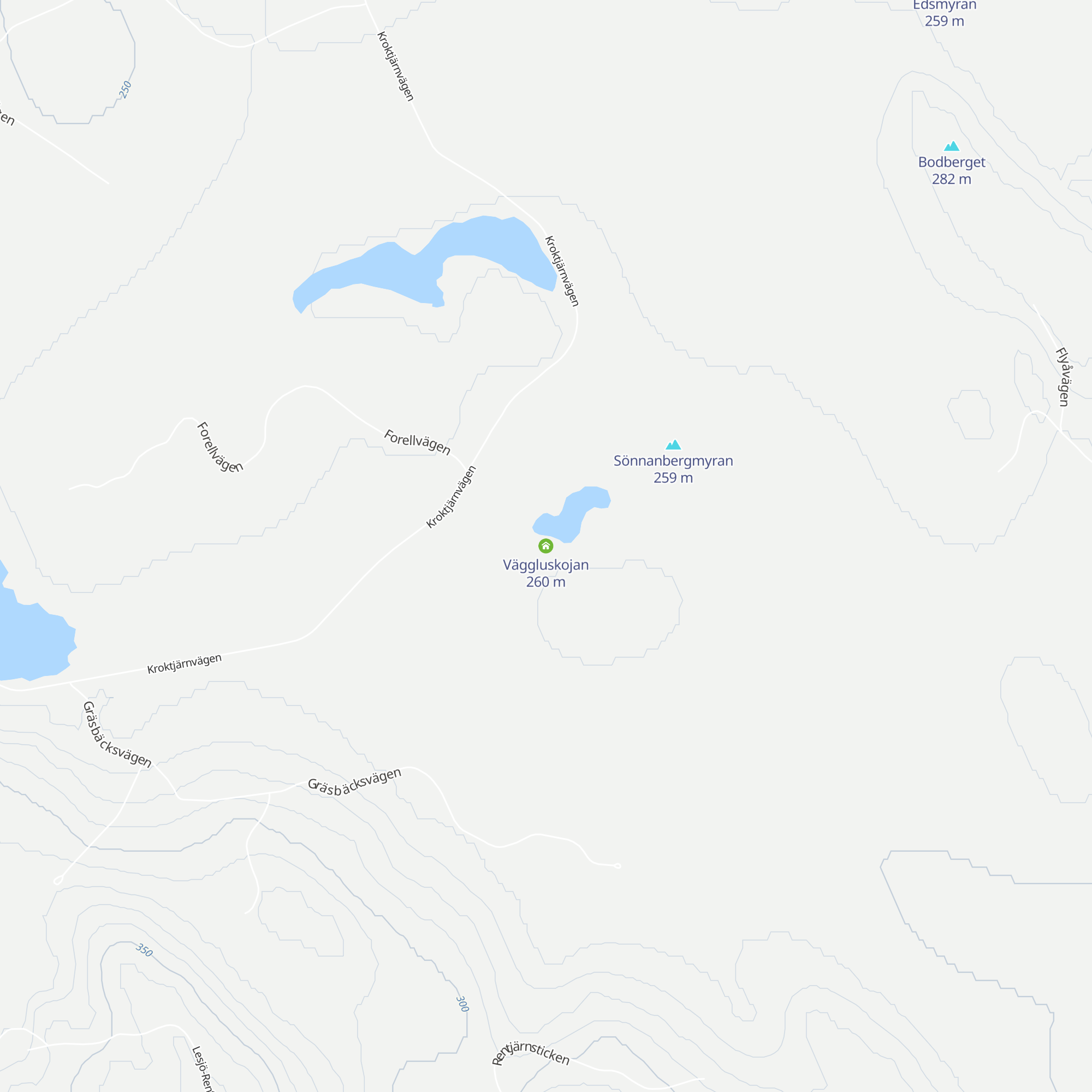 Väggluskojan map