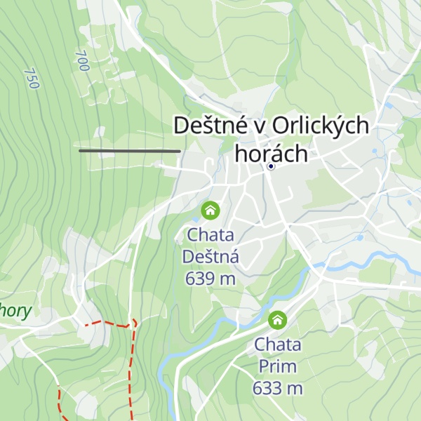 Map of Chata Deštná