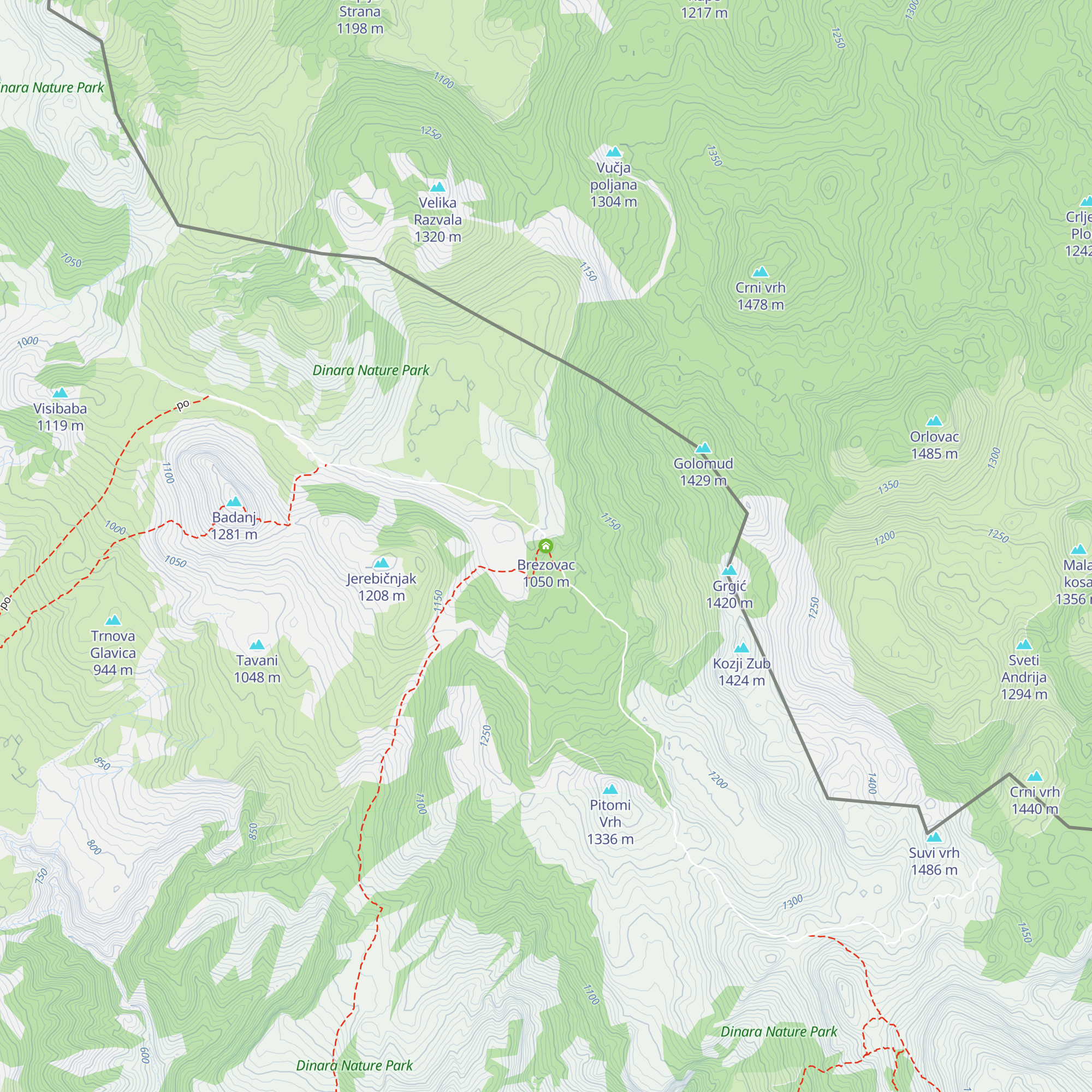 Brezovac map