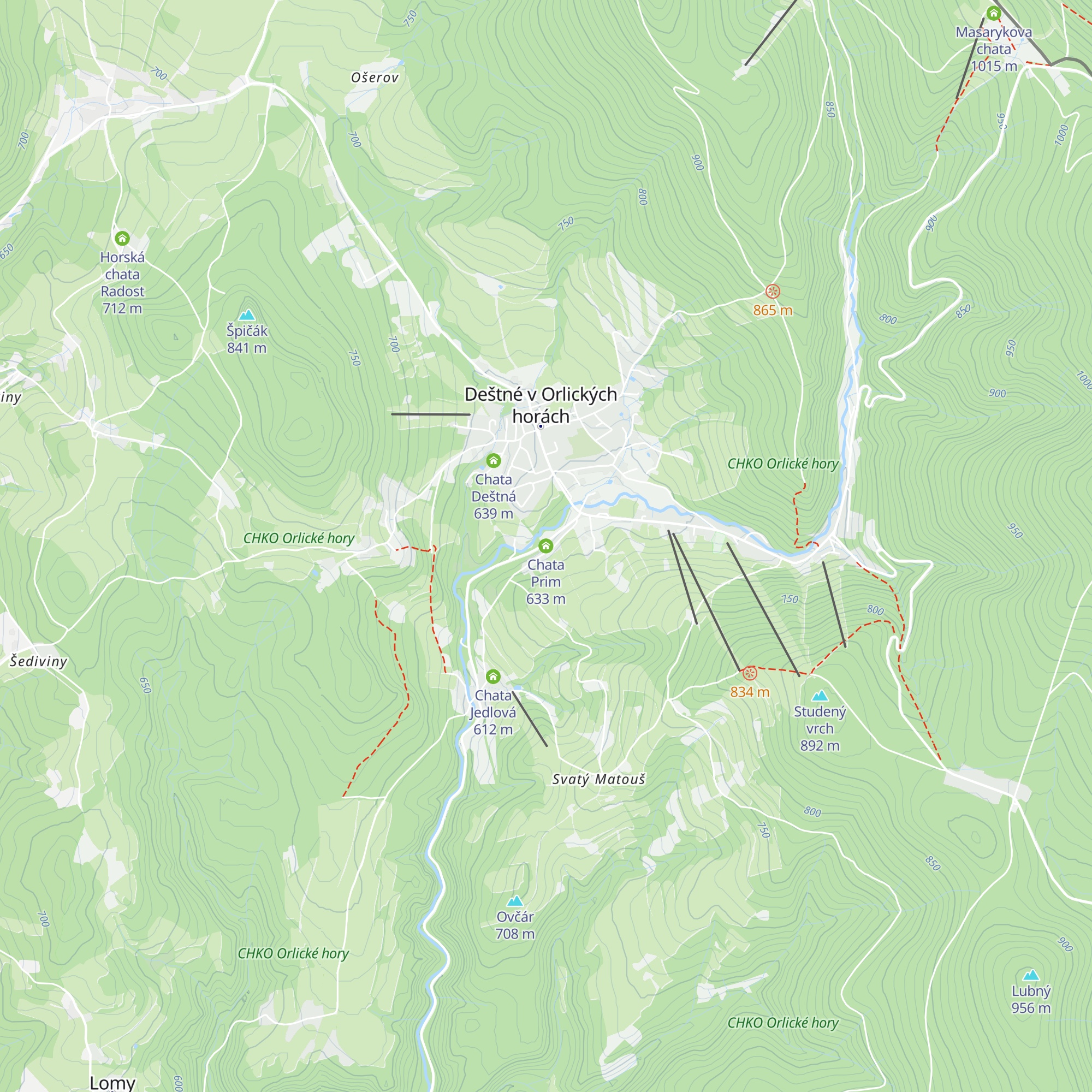 Chata Prim map