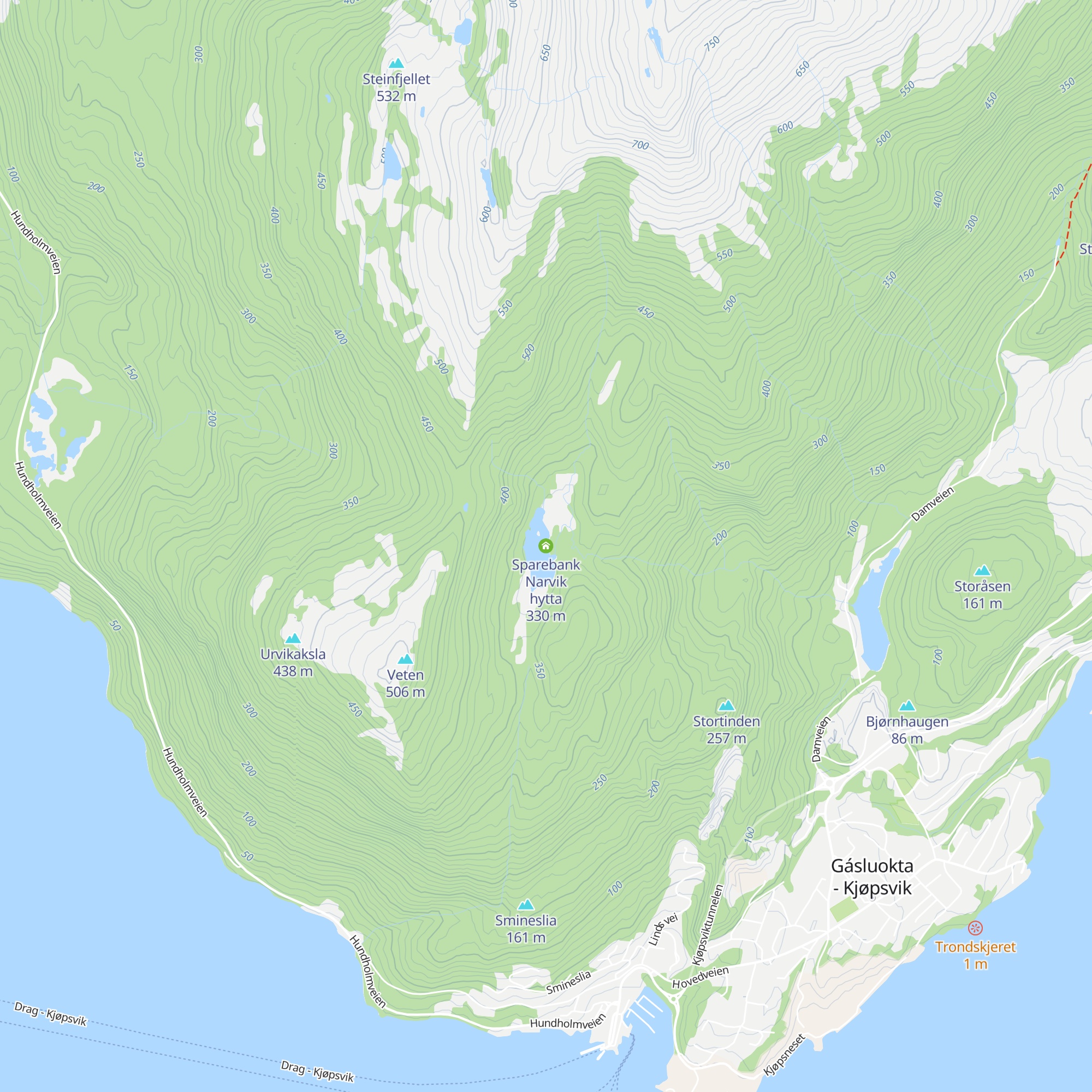 Sparebank Narvik hytta map