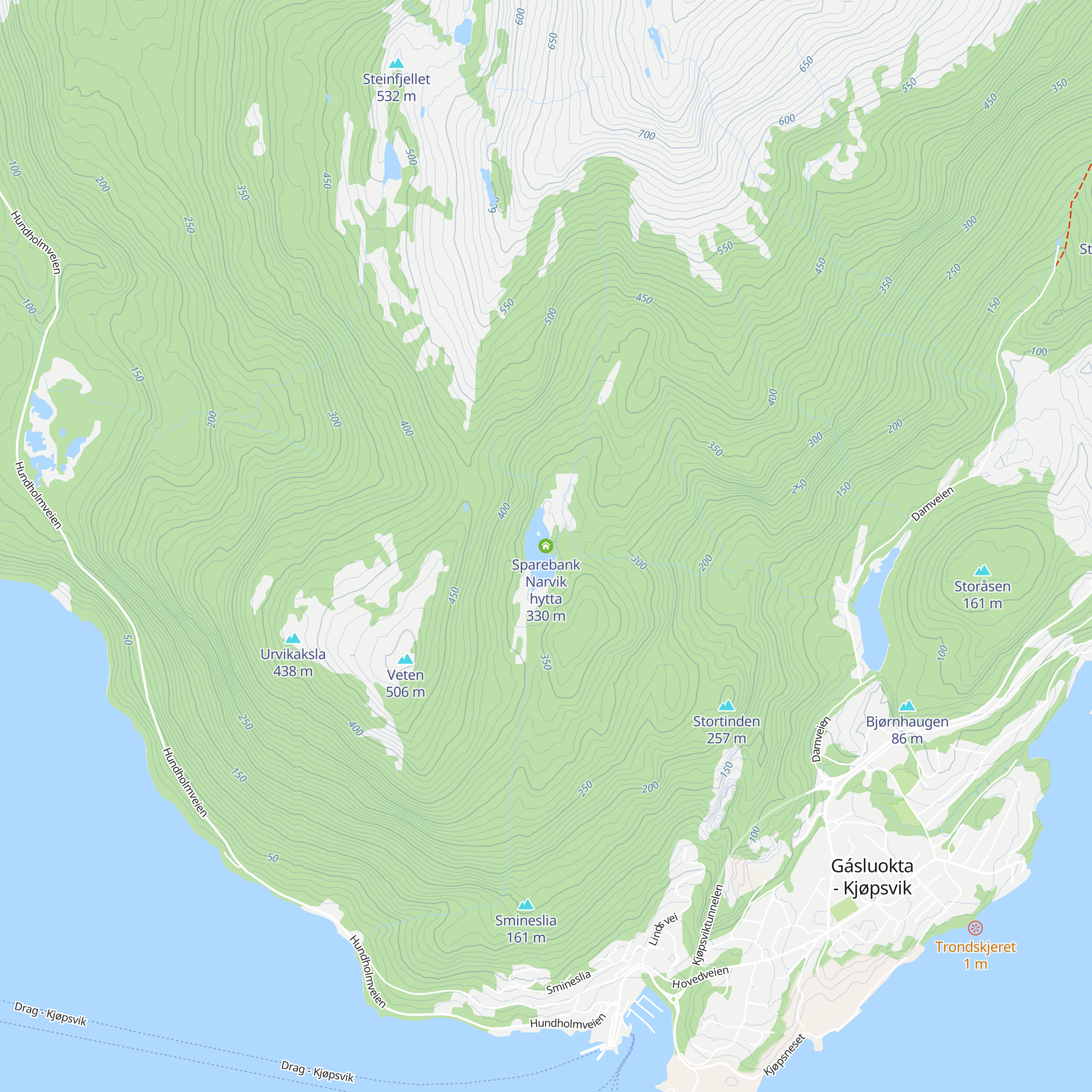 Sparebank Narvik hytta map