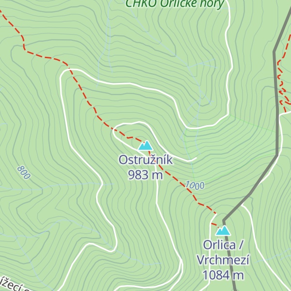 Map of Ostružník
