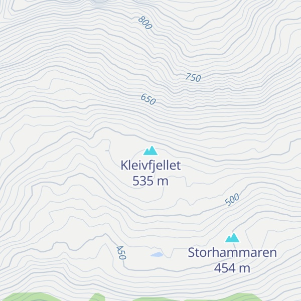 Map of Kleivfjellet
