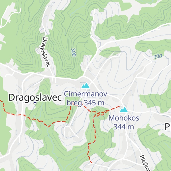 Map of Cimermanov breg