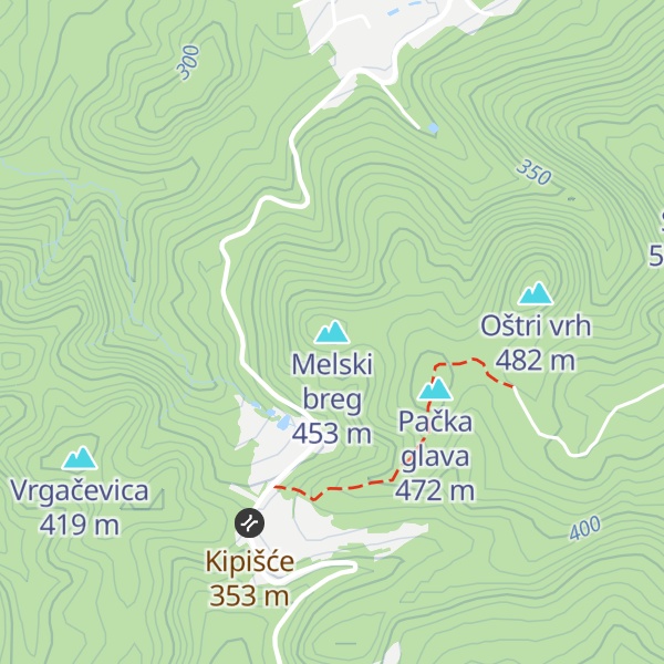 Map of Melski breg