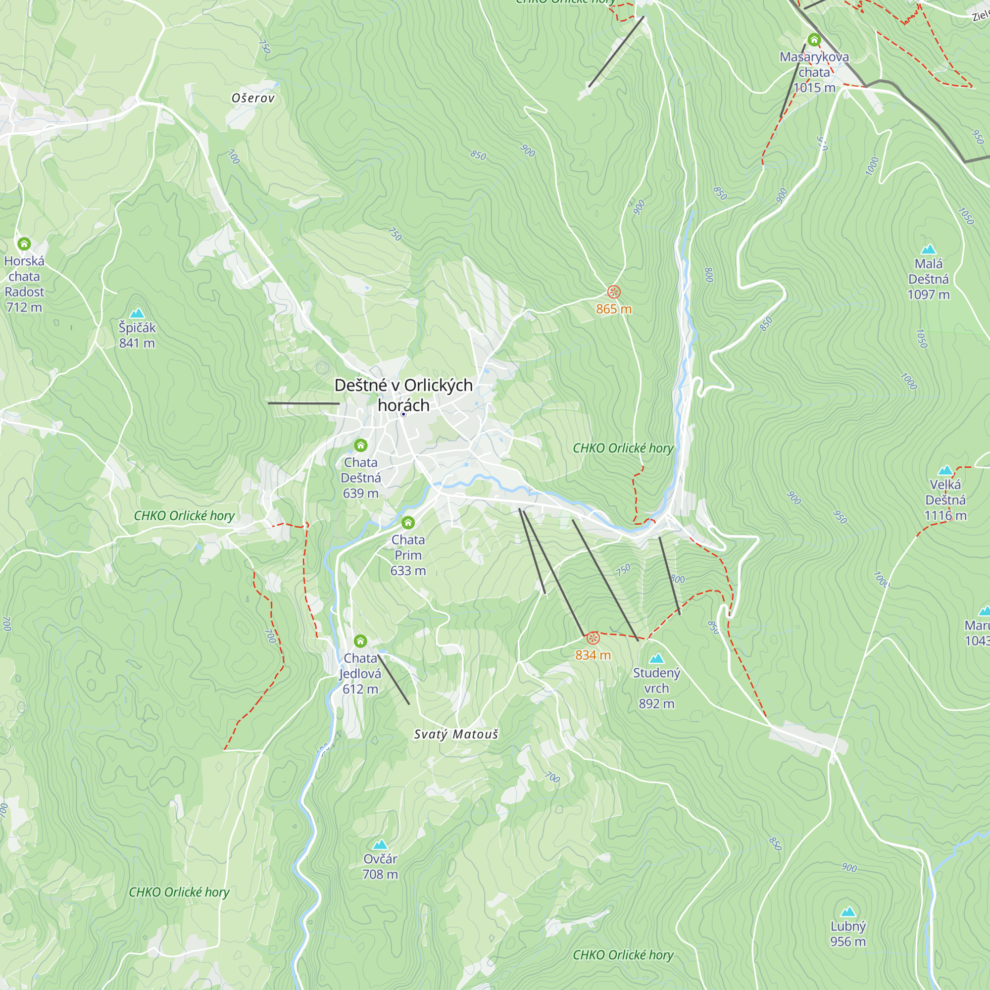 Informační centrum Deštné v Orlických horách map
