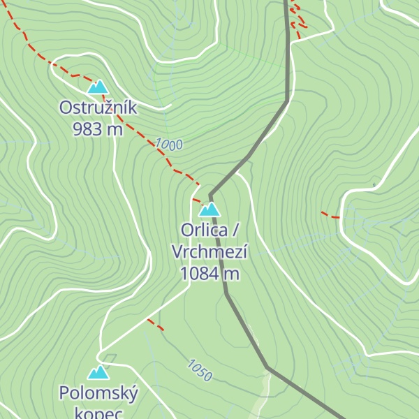 Map of Orlica / Vrchmezí