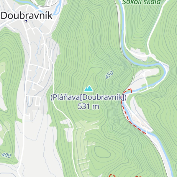 Map of (Pláňava[Doubravník])