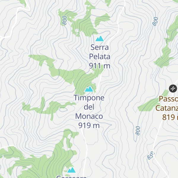 Map of Timpone del Monaco