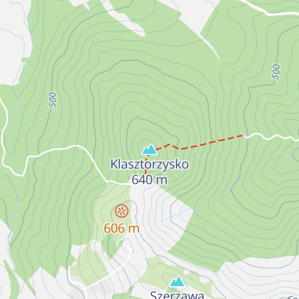 Map of Klasztorzysko