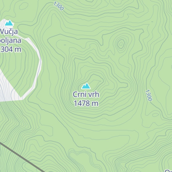 Map of Crni vrh