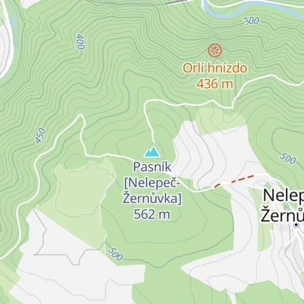 Map of Pasník [Nelepeč-Žernůvka]