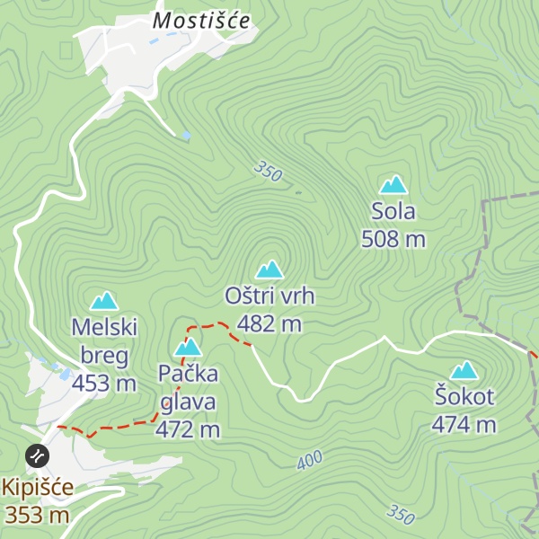 Map of Oštri vrh