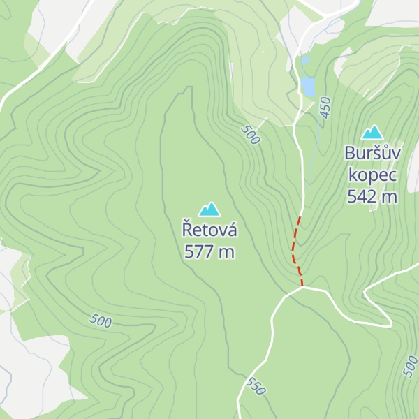 Map of Řetová
