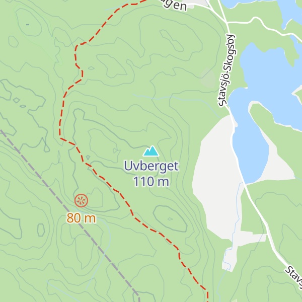 Map of Uvberget