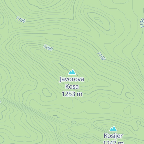 Map of Javorova Kosa