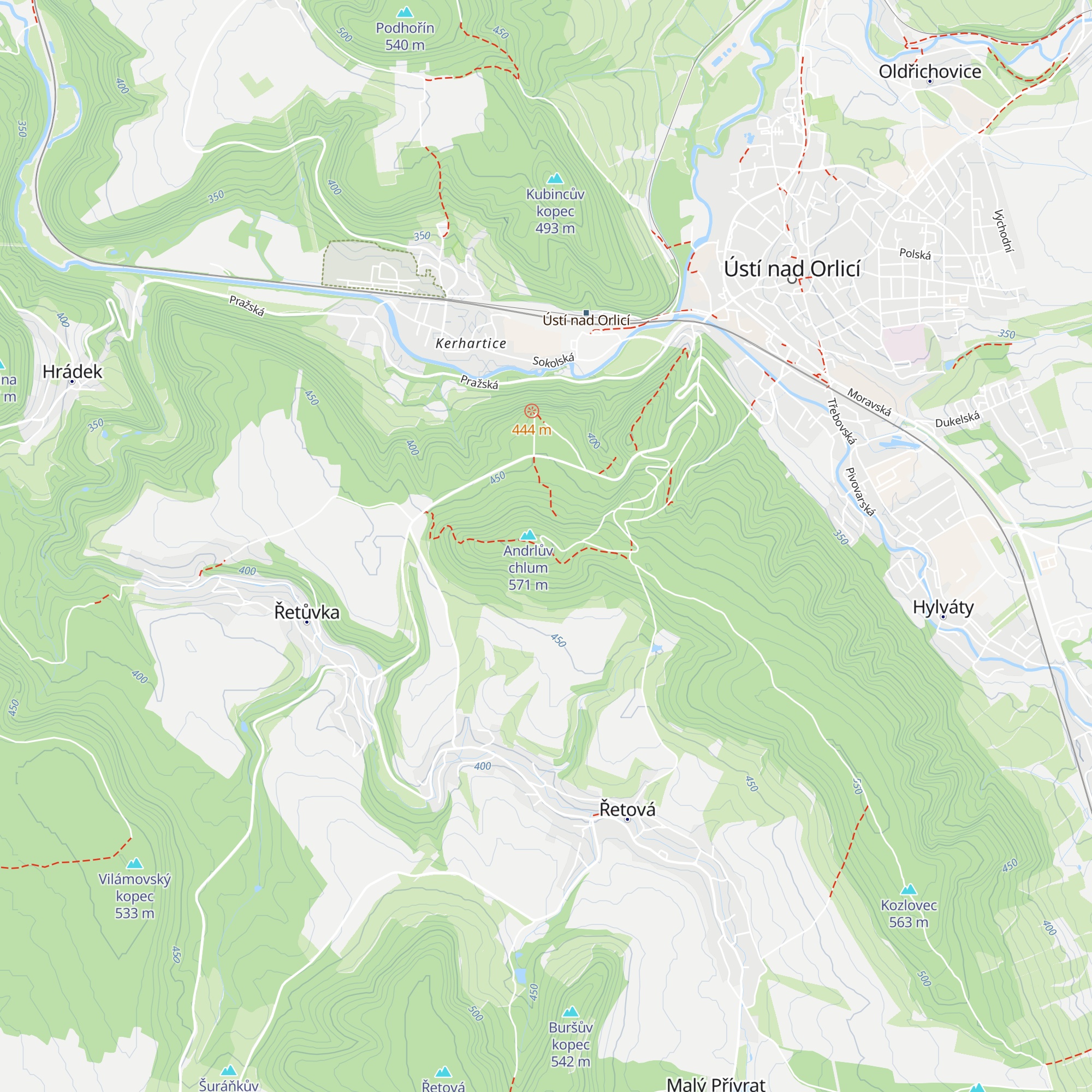 Chata Hvězda map