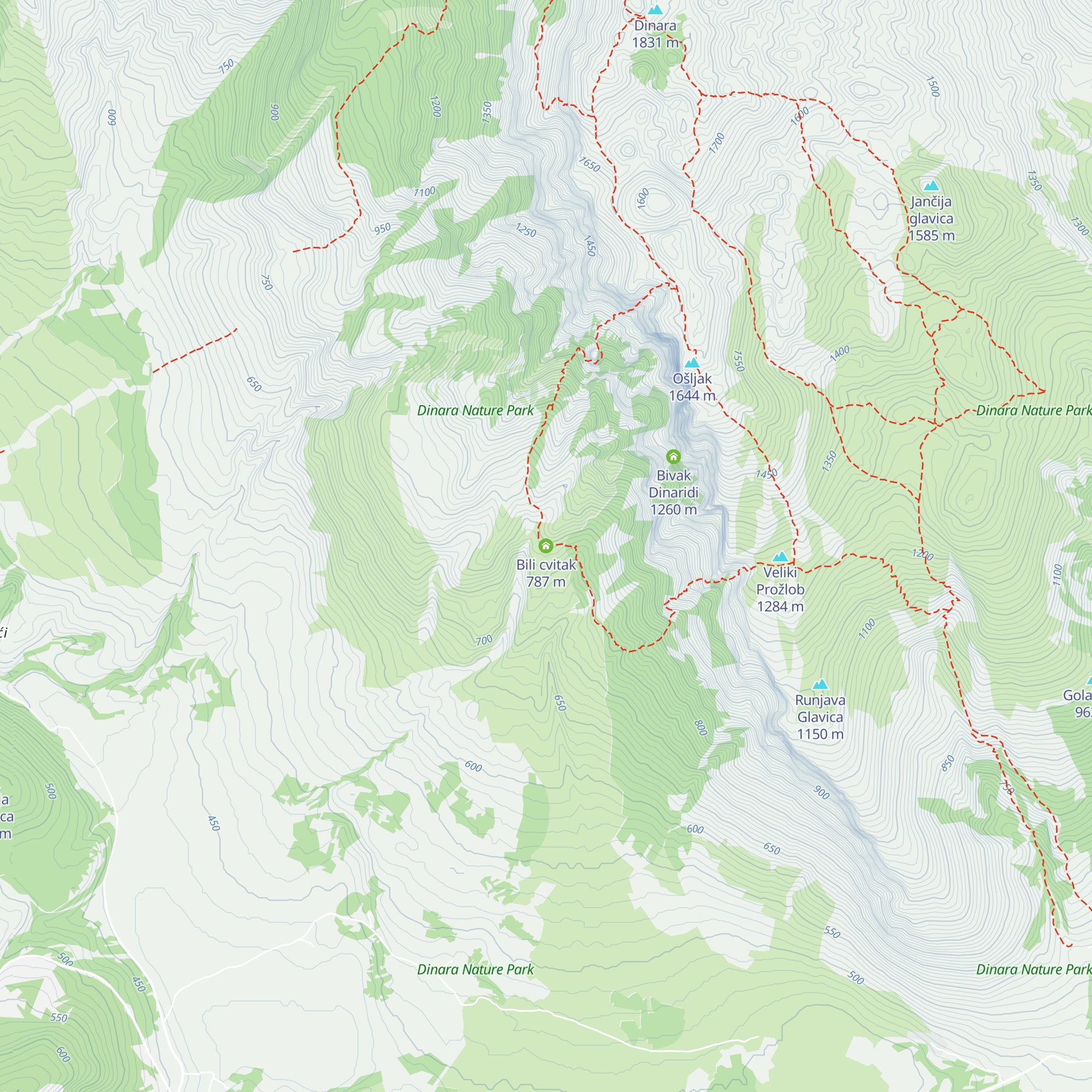 Bili cvitak map