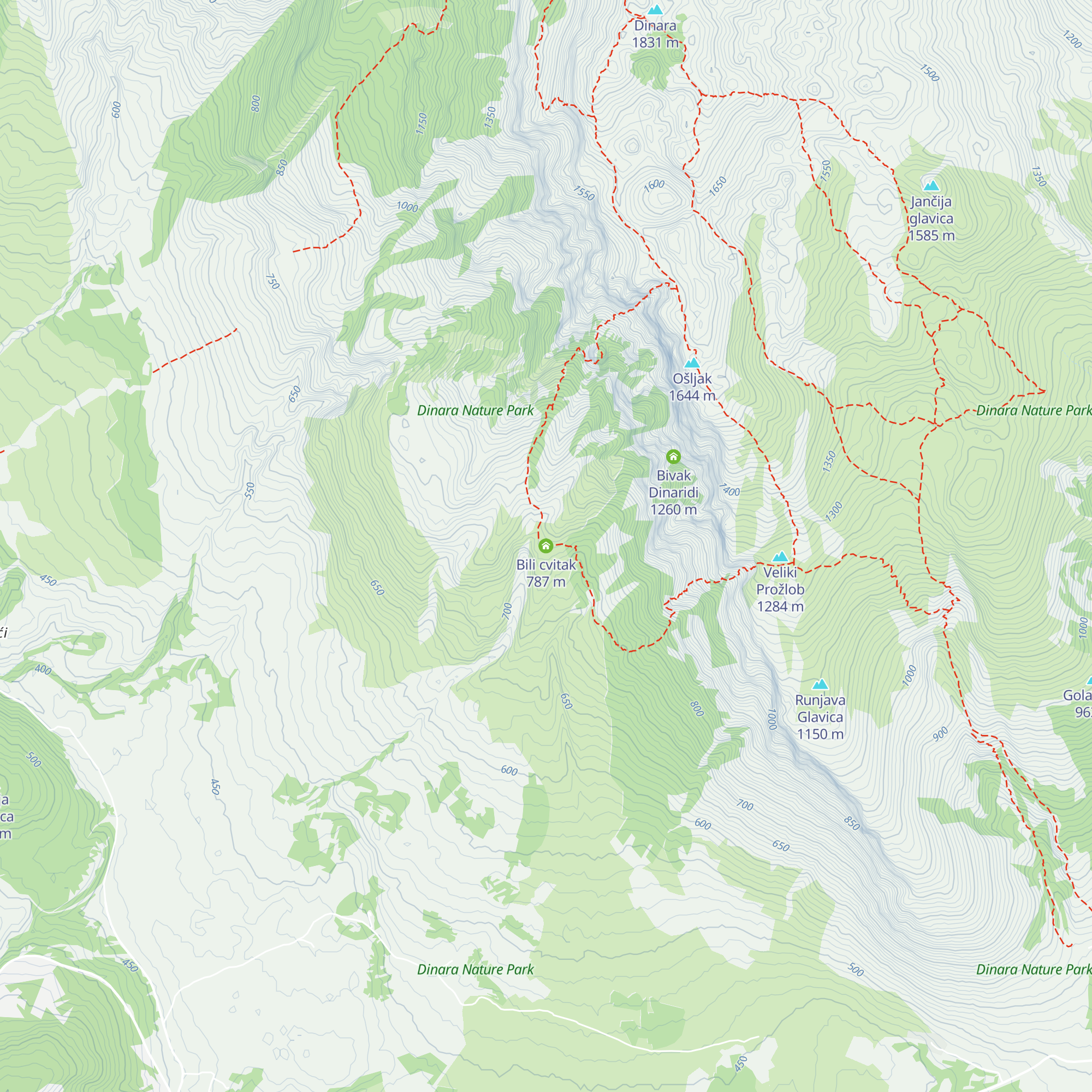 Bili cvitak map