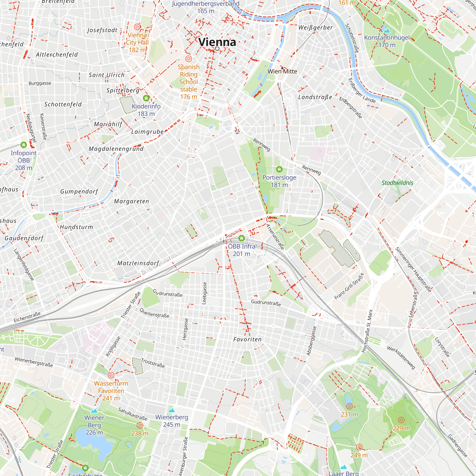 ÖBB Reisezentrum map