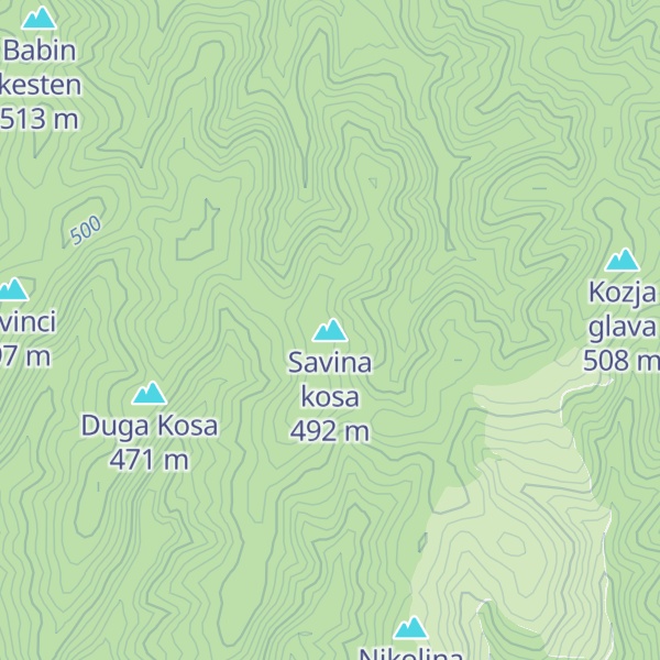 Map of Savina kosa