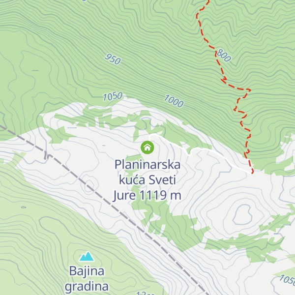 Map of Planinarska kuća Sveti Jure