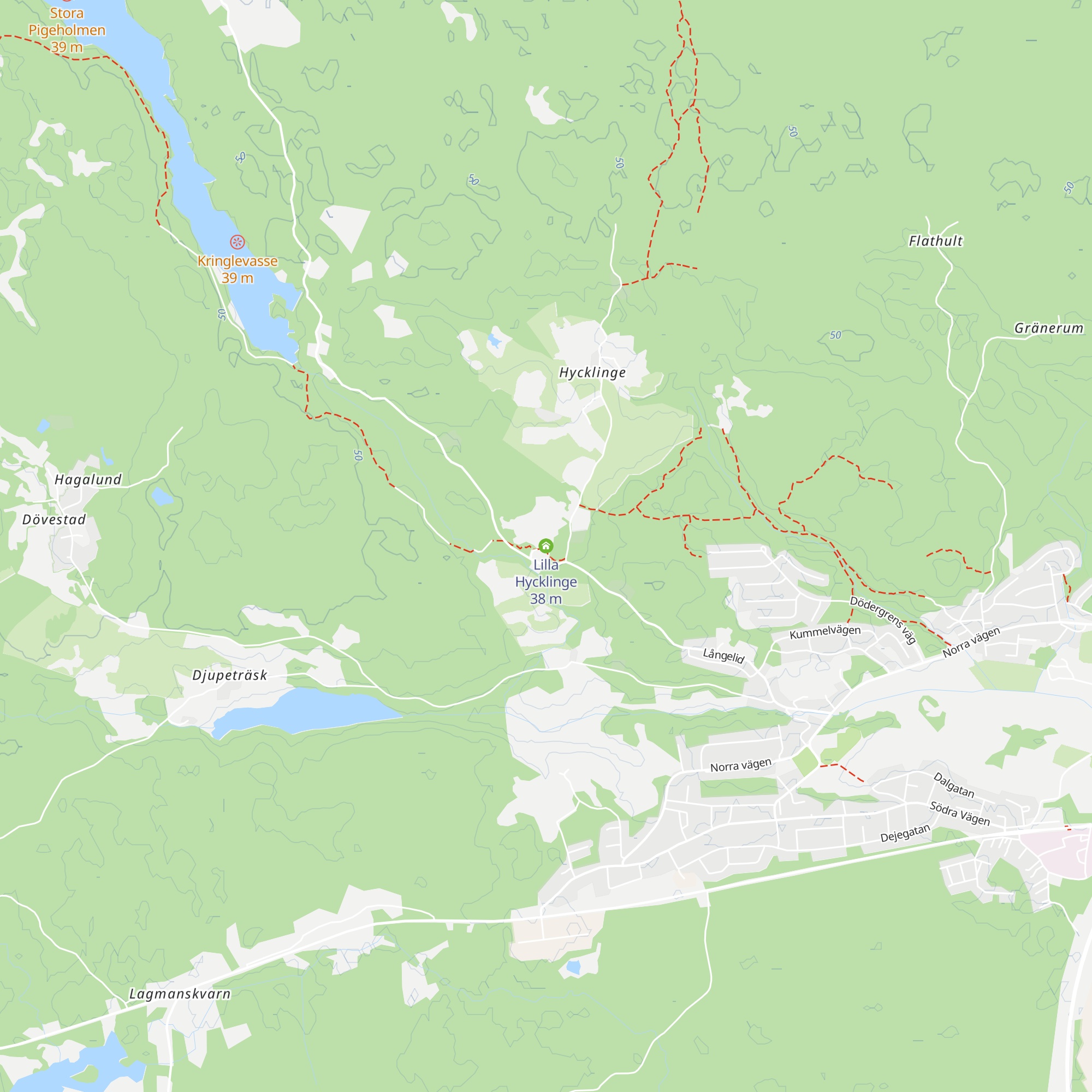 Lilla Hycklinge map