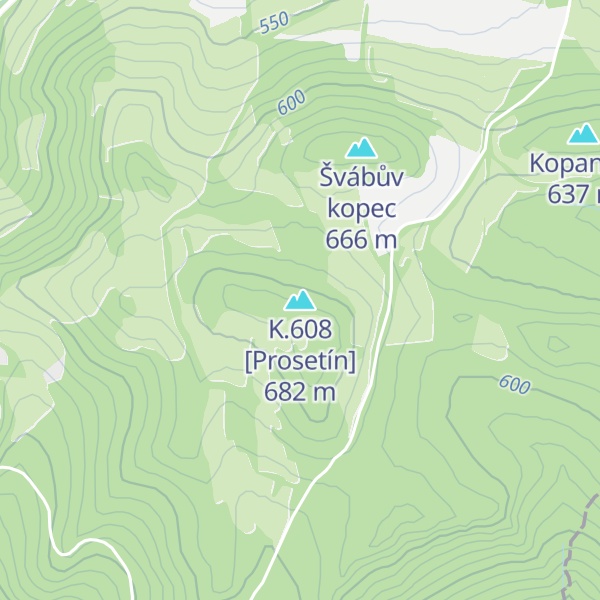 Map of K.608 [Prosetín]
