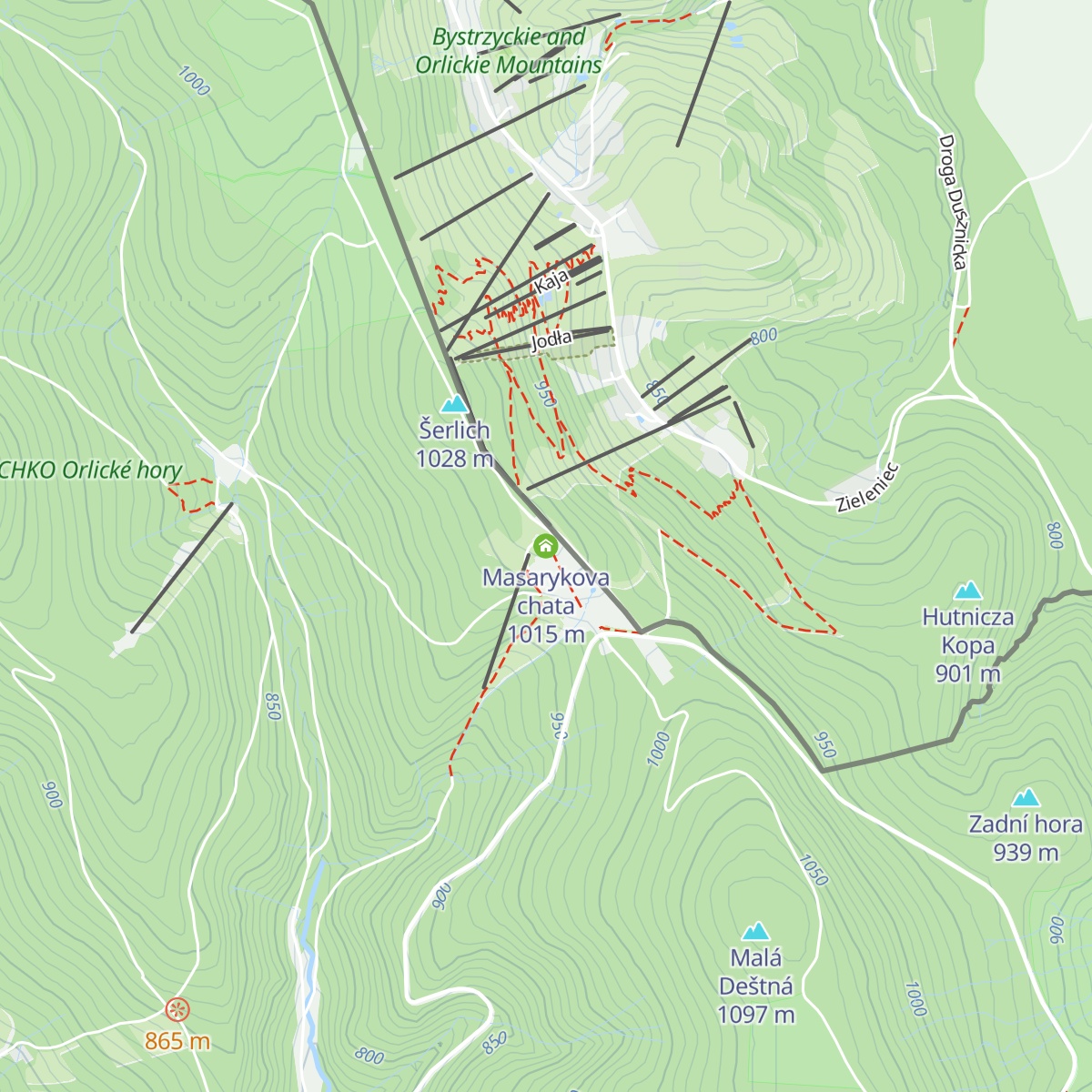 Masarykova chata map