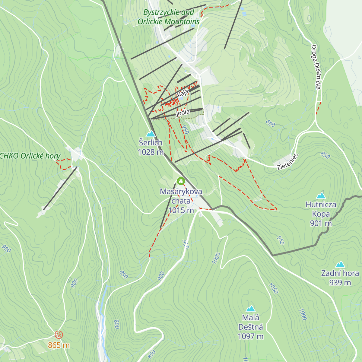 Masarykova chata map