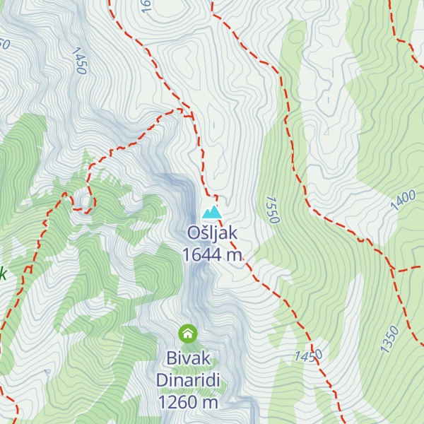 Map of Ošljak