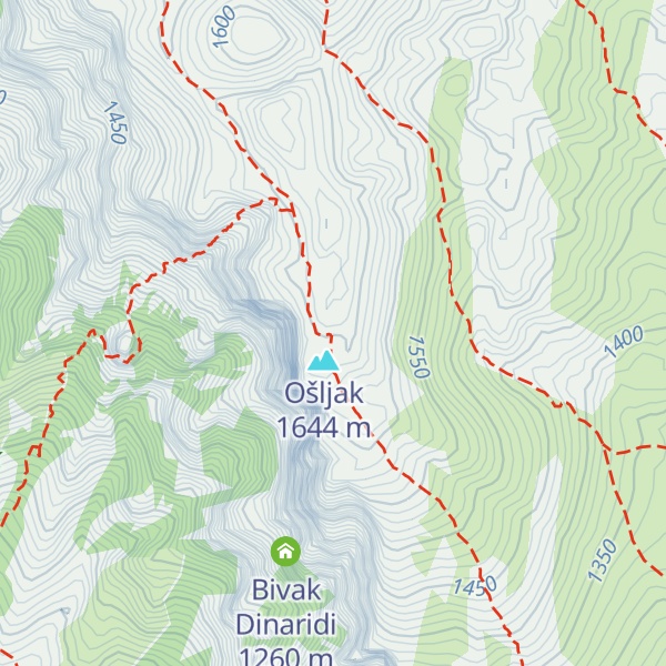 Map of Planinarsko sklonište Drago Grubać