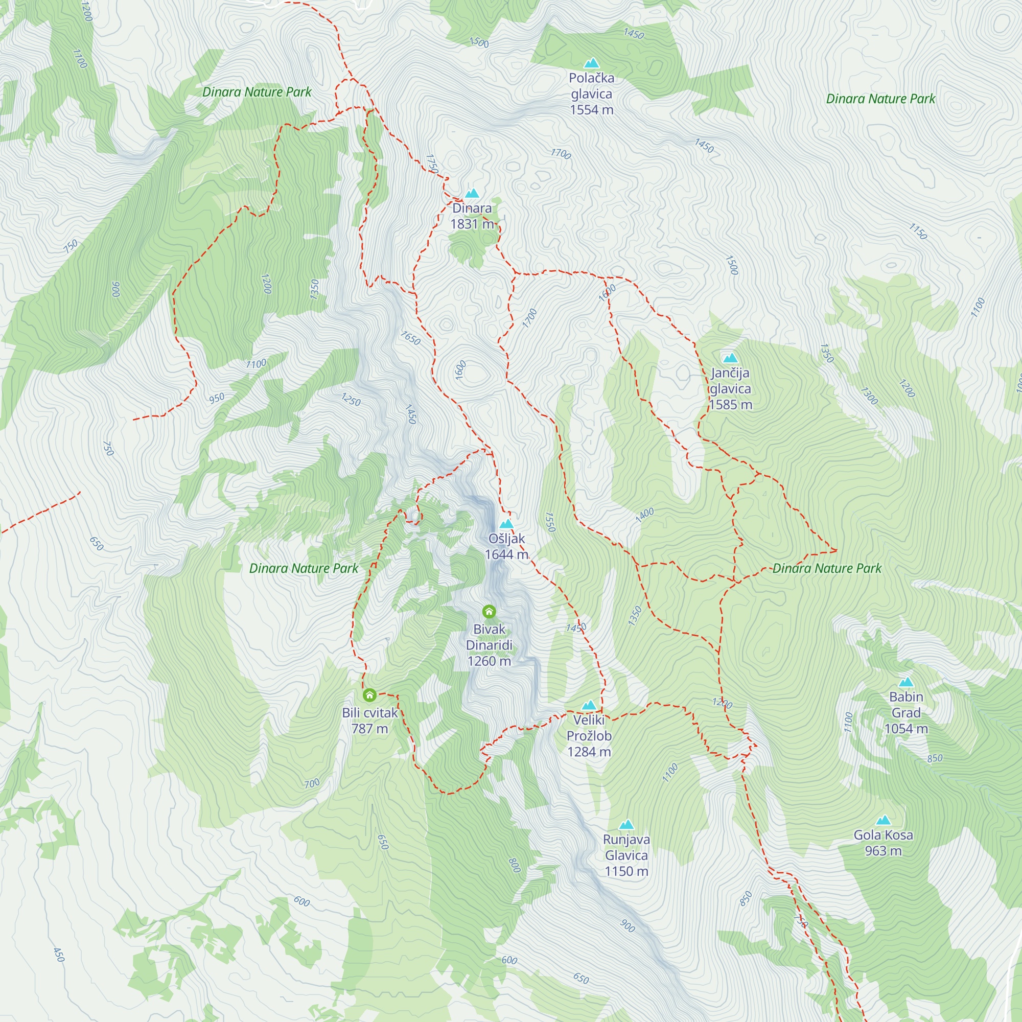 Planinarsko sklonište Drago Grubać map