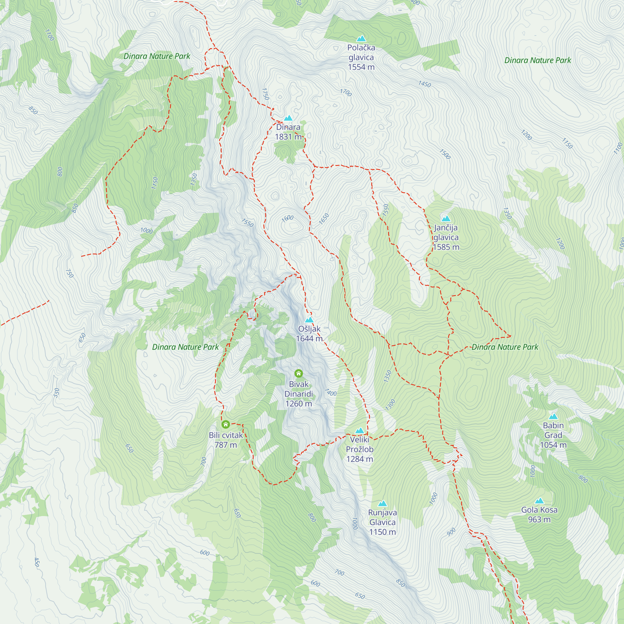 Planinarsko sklonište Drago Grubać map