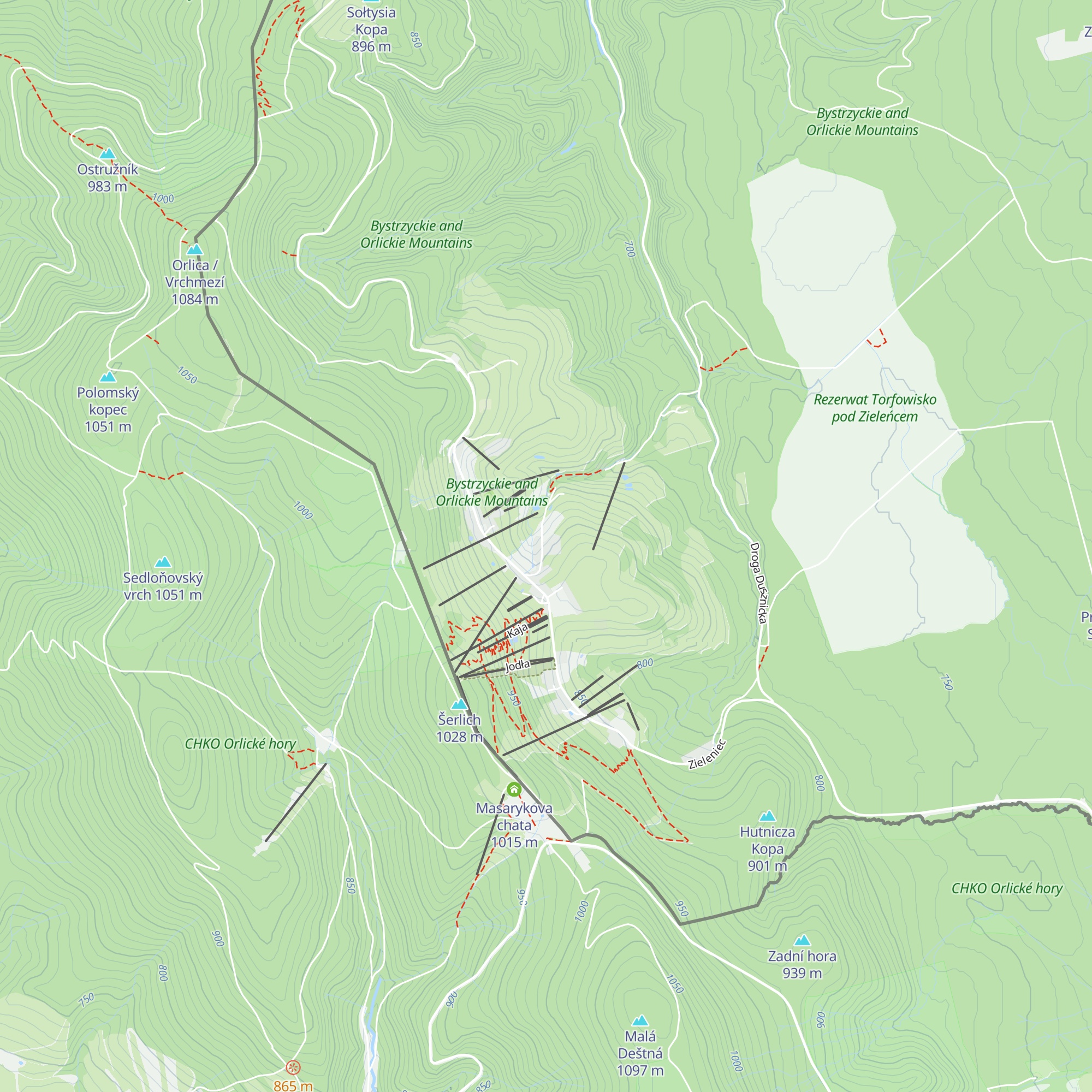 Chata Zieleniecka map
