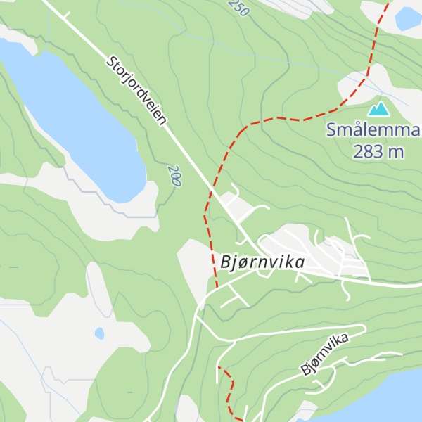 Map of Bjørnhaugen