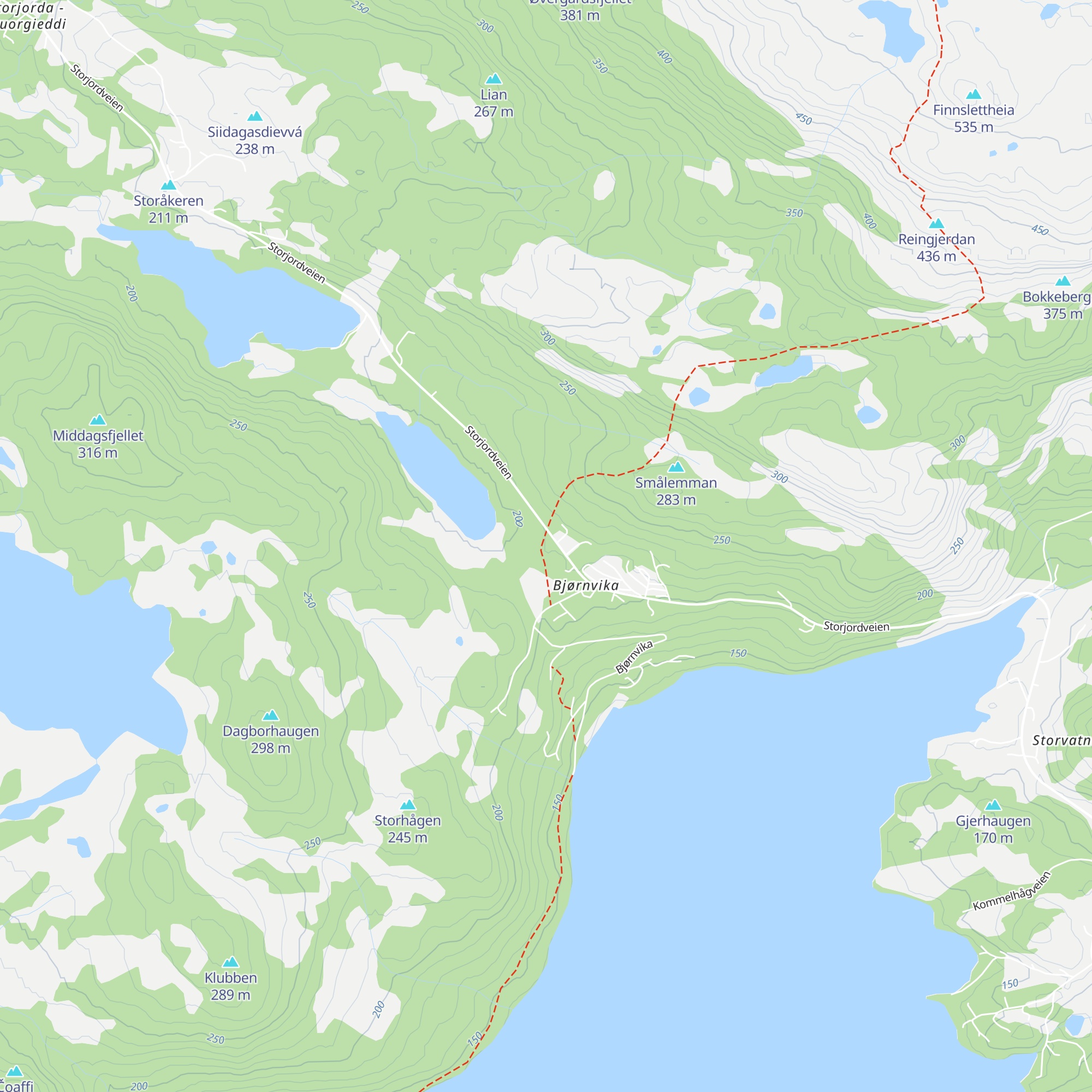 Bjørnhaugen map