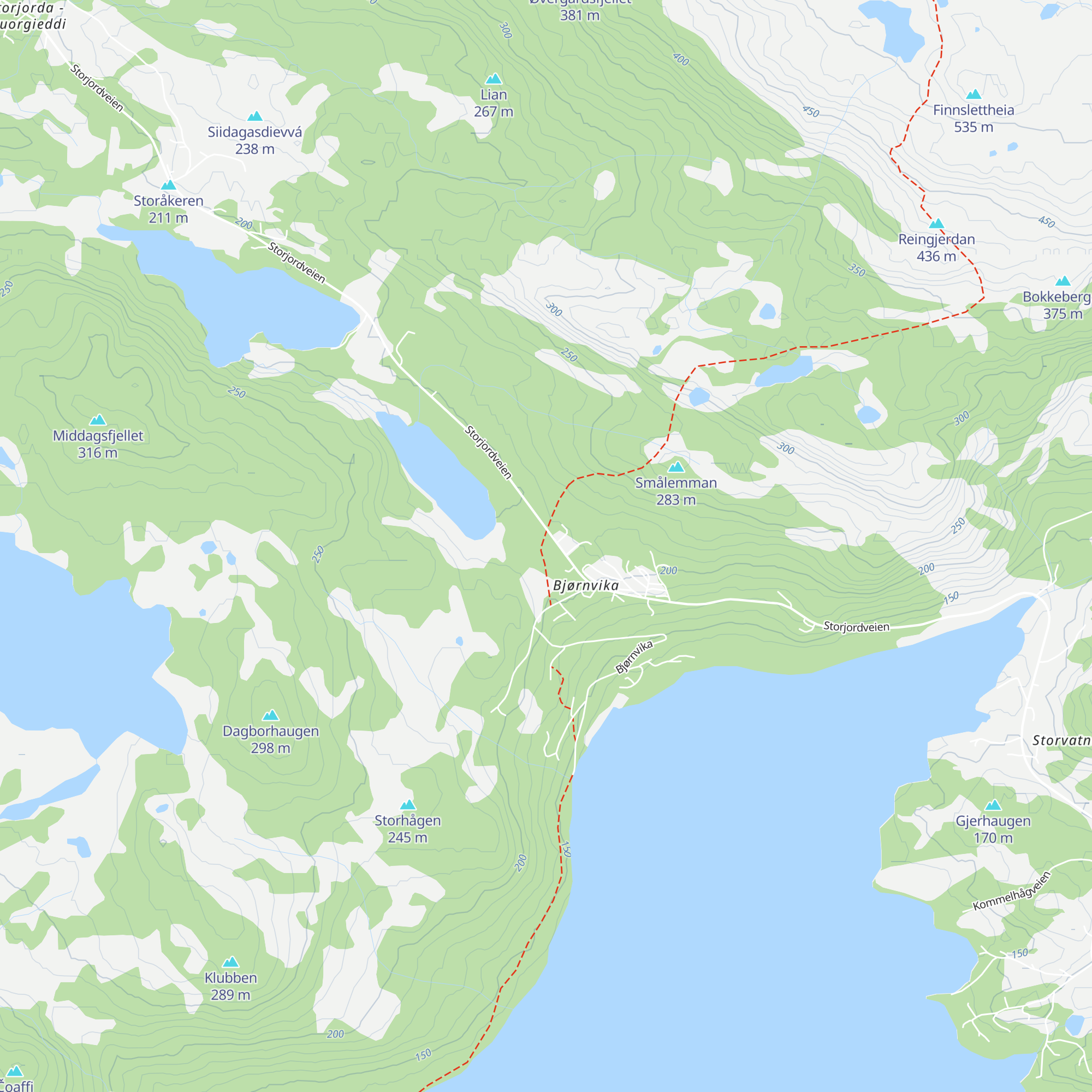 Bjørnhaugen map