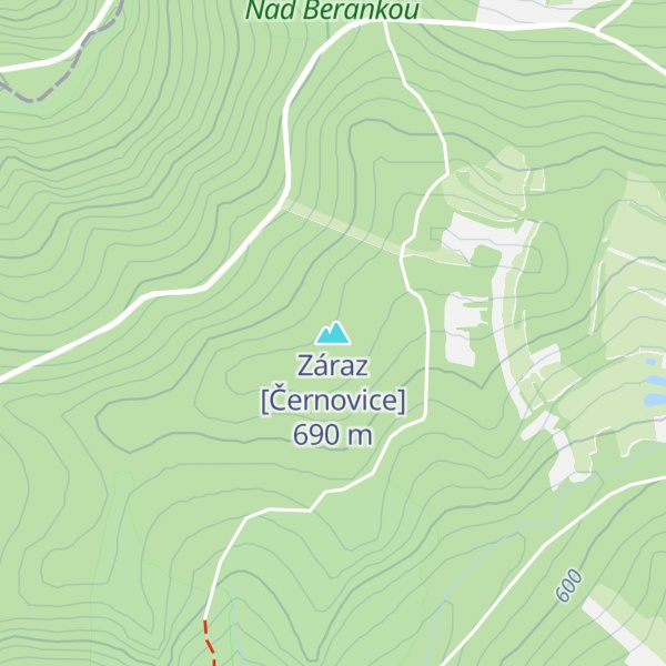 Map of Záraz [Černovice]