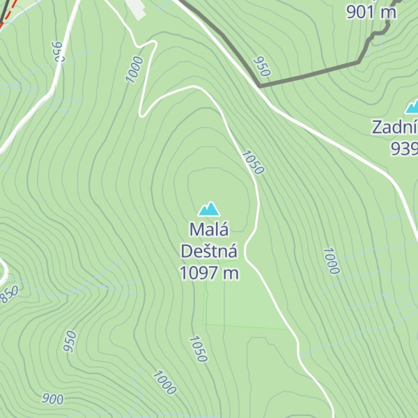 Map of Malá Deštná