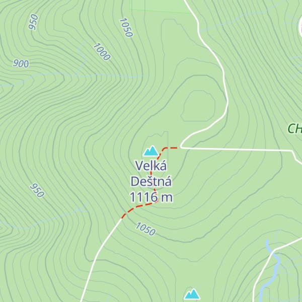 Map of Velká Deštná