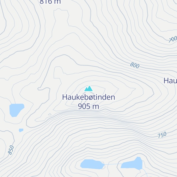 Map of Haukebøtinden