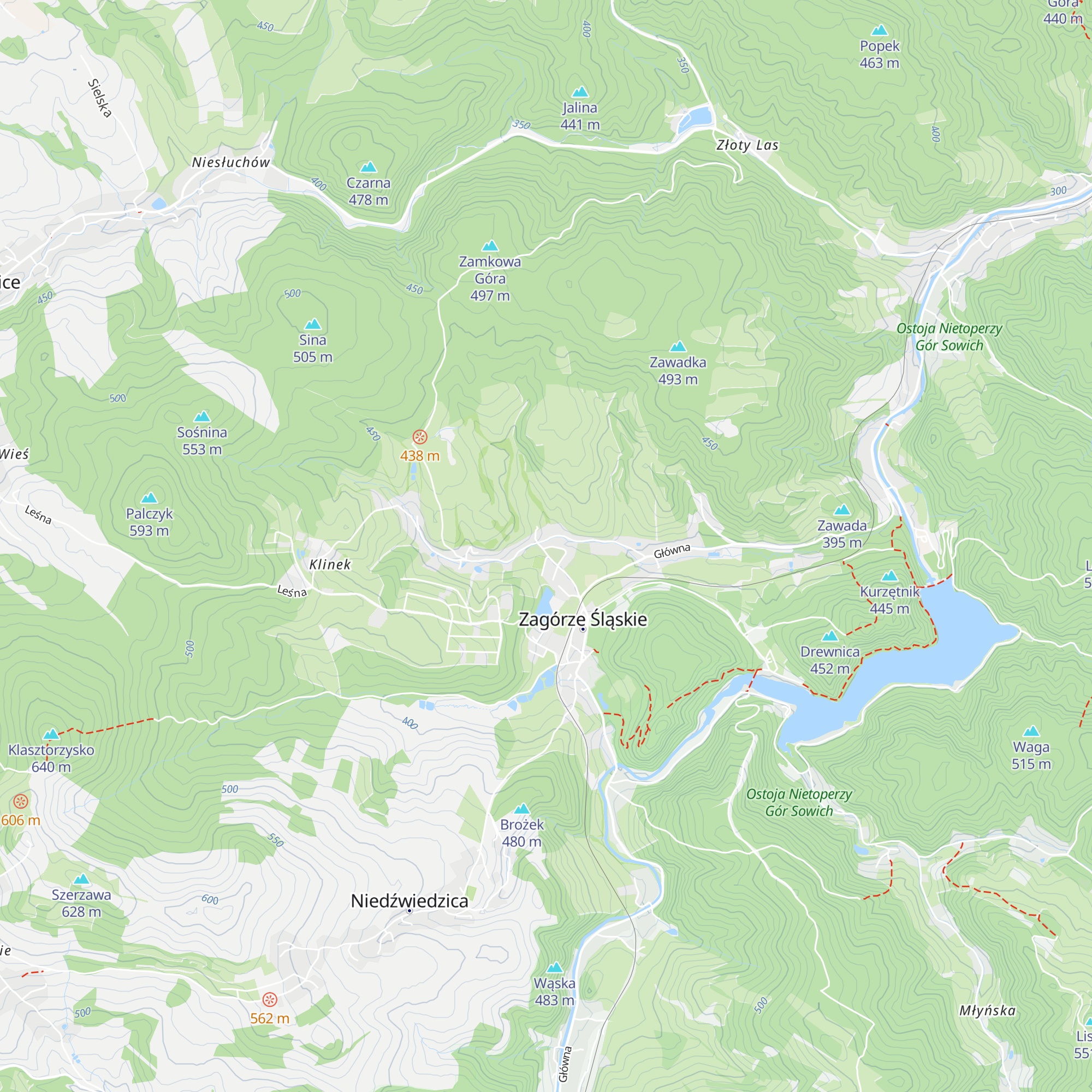 Chata za Górami map
