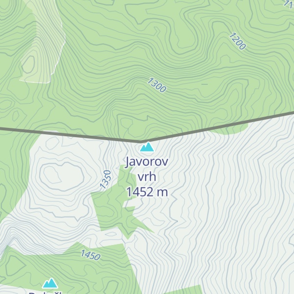 Map of Javorov vrh