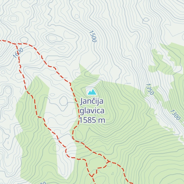 Map of Jančija glavica