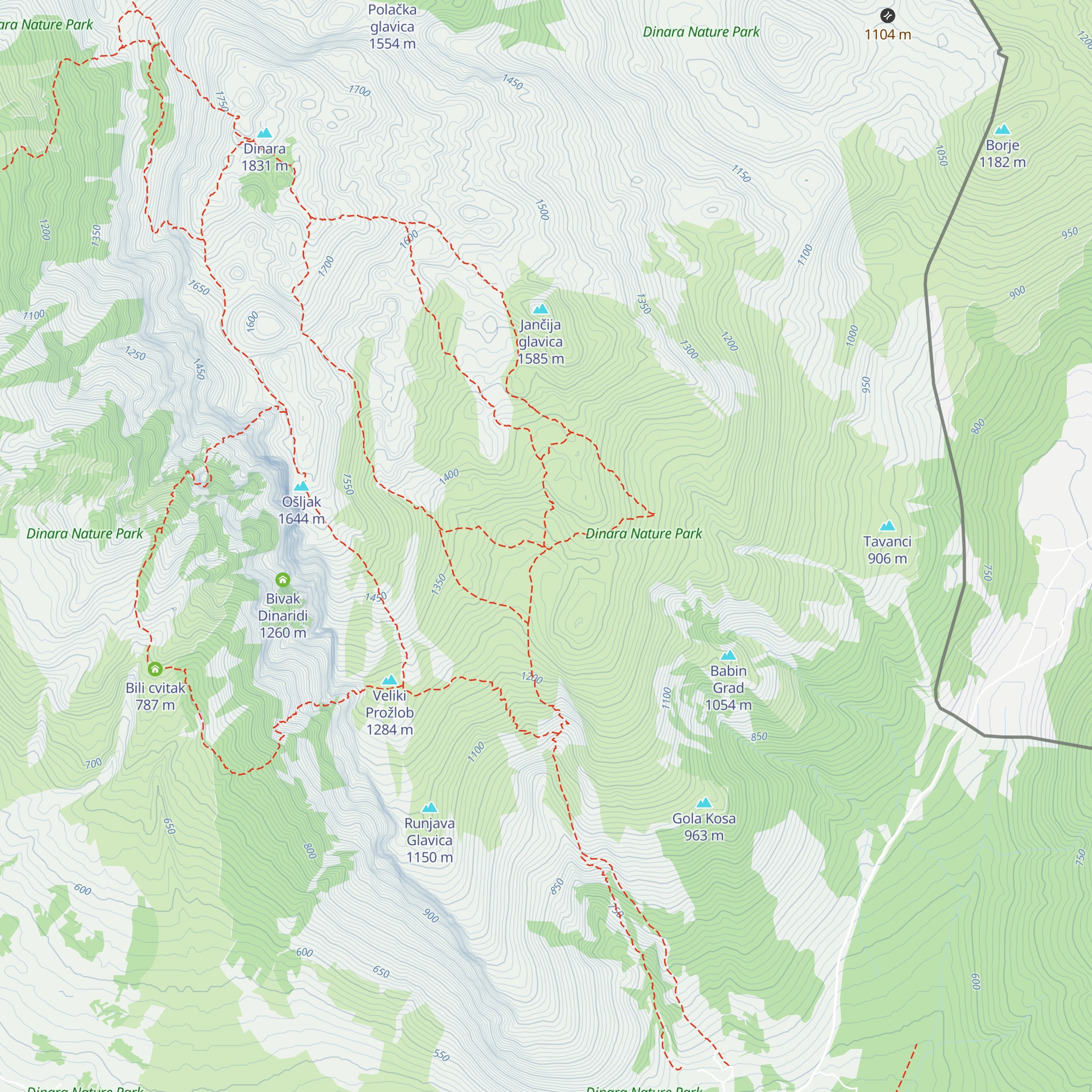 Martinove košare map