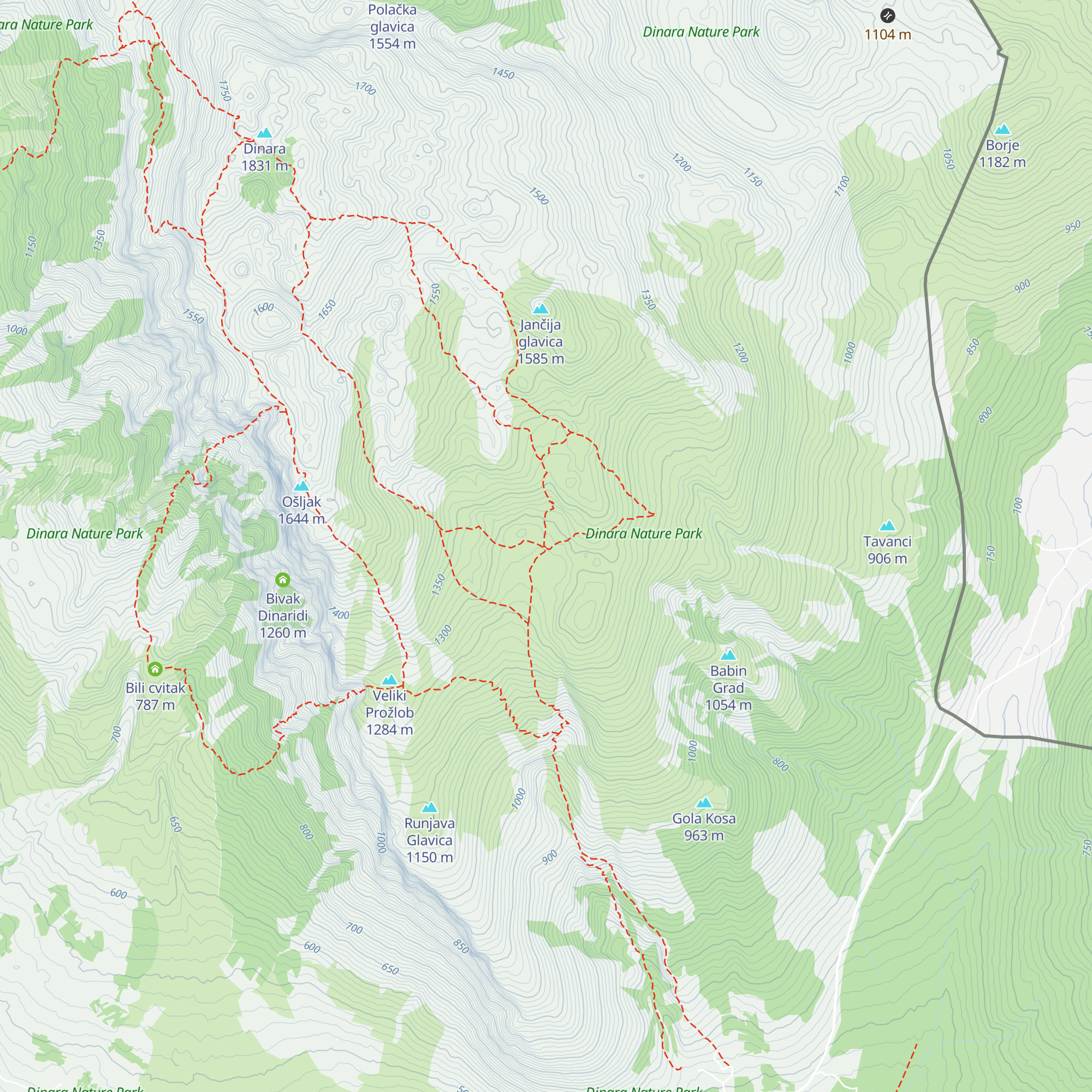 Martinove košare map