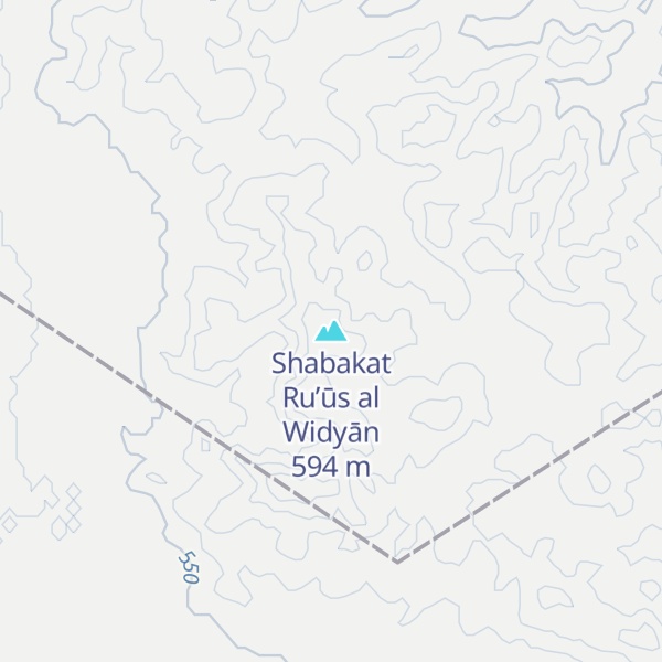 Map of Shabakat Ru’ūs al Widyān